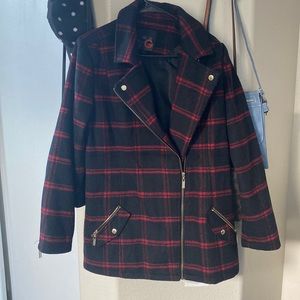 G by Guess Women Plaid Coat Jacket